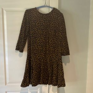 Loft Leopard Flounce Dress